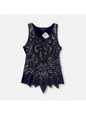 2000s beaded whimsy fairy tank top blouse